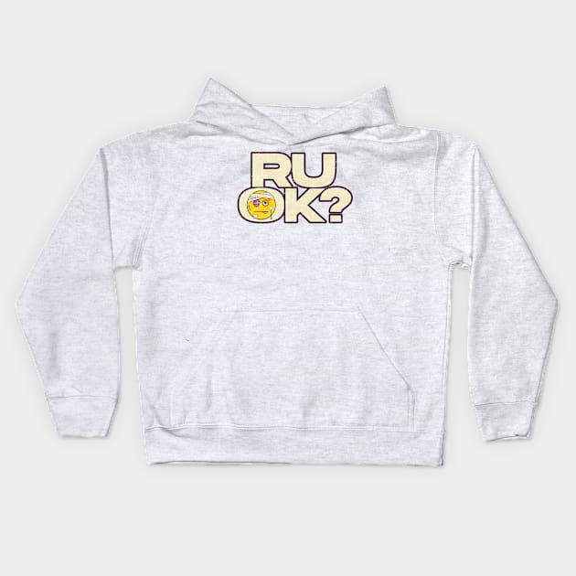 R U OK Kids Hoodie by Bubsart78